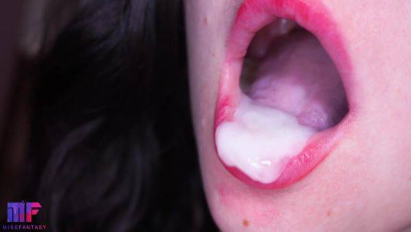 Close-up Red Lips Blowjob, Tongue Play And Oral Creampie - desi-porntube.com - India on gratisflix.com