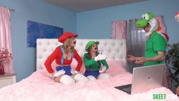 Mario Bros role play perversions lead teen sluts to insane sex - xbabe.com on gratisflix.com