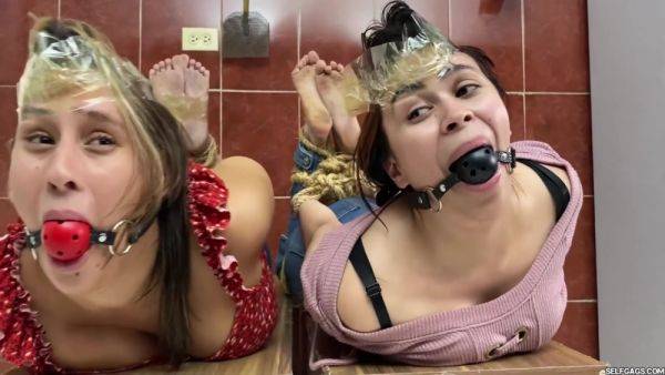 Hotties Has Fun Being Two Bound And Gagged Girls In Tight Bondage - videomanysex.com - Spain on gratisflix.com