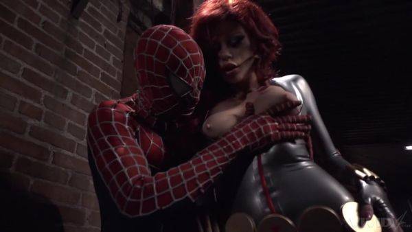 Aroused redhead feels Spiderman's endless dick tearing her pussy apart - hellporno.com on gratisflix.com