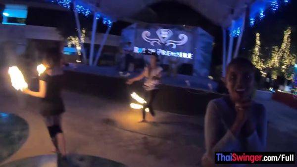 Amateur couple watches a fire show and has hot sex once back in the hotel - hotmovs.com - Thailand on gratisflix.com