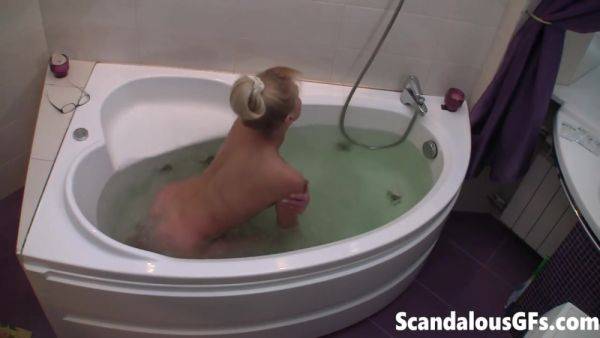 My naughty GF enjoying a refreshing moment naked in the bathtub - hotmovs.com on gratisflix.com