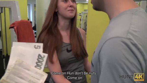 Redhead teen after hard gym training gets paid for sex in POV - sexu.com - Czech Republic on gratisflix.com