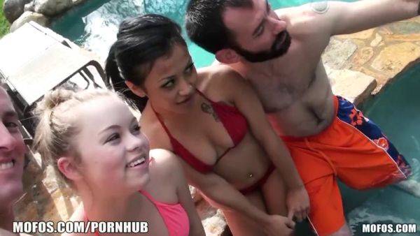 Madison Chandler's bikini-clad friends get frisky in a steamy threesome - sexu.com on gratisflix.com