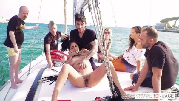 First Time BDSM Action: Spanish Aisha's Big Tit Threesome on a Boat - veryfreeporn.com - Spain on gratisflix.com