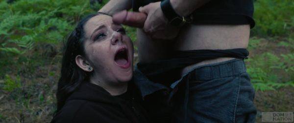 Deepthroat and Facial Outdoors - Brunette Lily Thot Face Fucked In The Forest - rough sex - xhand.com on gratisflix.com