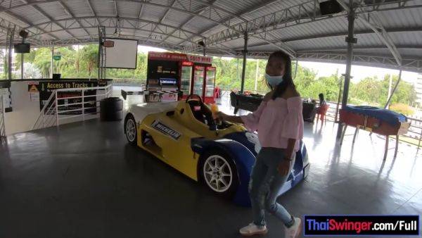 Cute Thai amateur teen girlfriend go karting and recorded on video after - hotmovs.com - Thailand on gratisflix.com