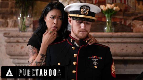 PURE TABOO Lonely Widow Dana Vespoli Wants Stepson To Wear Gone Husband Military Uniform & Fuck Her - txxx.com on gratisflix.com