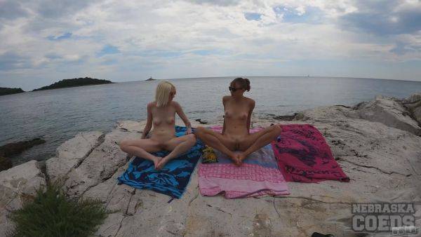 Naked Beach Day On Vacation In Croatia Enjoying Sun On Both Ingrida And Miss Pussycat - hotmovs.com on gratisflix.com