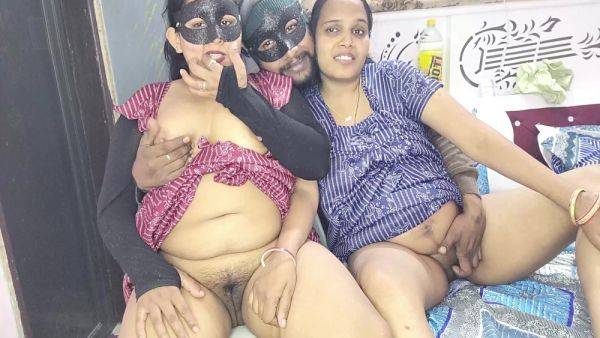 Xxx Threesome Fucking Of Cheerful Devrani-jethani After Licking Pussy - desi-porntube.com - India on gratisflix.com