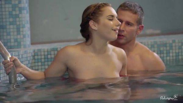 Hot and steamy pool encounter with gorgeous Hungarian brunette Jenny Glam and her big ass - porntry.com - Hungary on gratisflix.com