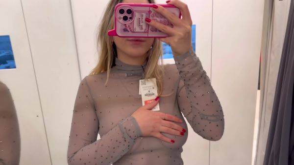 See Through Dresses Try On Haul In The Changing Room 18+ - upornia.com on gratisflix.com