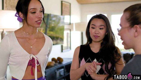 Ebony Teen Alexis Tae Appreciates Asian Lesbian Kimmy Kimm's Protection - xxxfiles.com on gratisflix.com