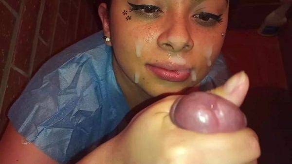 Latina girl being enthusiastic about blowjob and gets facial pov - anysex.com on gratisflix.com