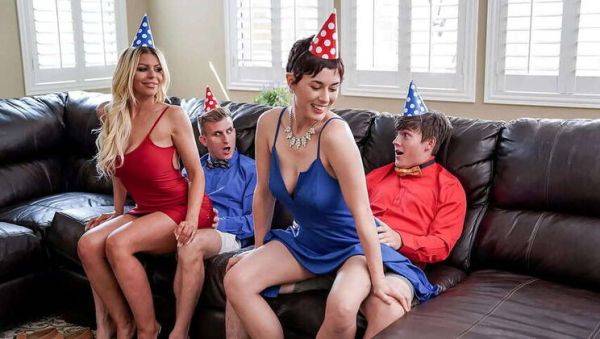 Two Step-Moms Plan an Unforgettable Birthday Surprise for Their Step-Sons: A Swapmilf Special - veryfreeporn.com on gratisflix.com