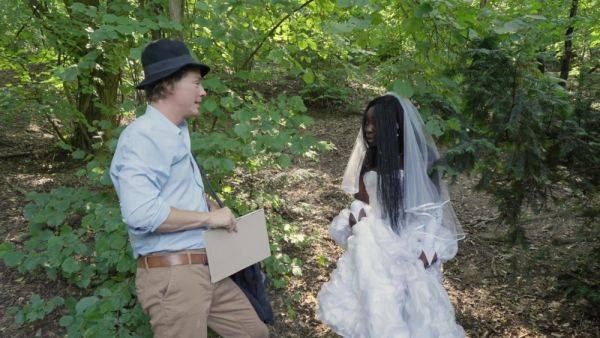 Ebony bride gets lost in the woods and fucked by a random dude - xbabe.com on gratisflix.com