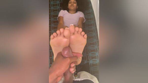 Cute Indian Babe With Orange Toe Nails Teases A Huge Black Dick With H - hclips.com - India on gratisflix.com