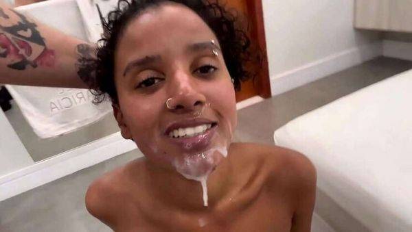 Cheating Wife Gets Powerful Facial from Cuckold's Cumshot - xxxfiles.com - Brazil on gratisflix.com
