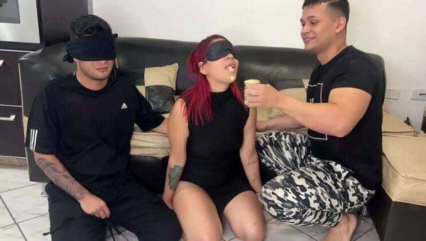 Couple Agrees to Blindfold Game, Secretly a Plan to Bang Hot Girlfriend (Cheating, Cuckold, Netorare) - porntry.com on gratisflix.com