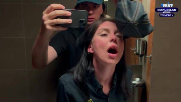 Risky Public Sex In The Toilet Fucked A Mcdonalds Worker Because Of Spilled Soda! - Eva Soda - hclips.com on gratisflix.com