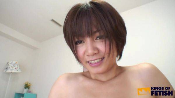 Busty Japanese Babe Gets Her Shaved Pussy Drilled Deep In Many Positions On The Bed - hotmovs.com - Japan on gratisflix.com