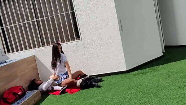 Young Male Students Caught on Camera Having Sex on School Terrace - xxxfiles.com on gratisflix.com