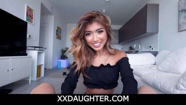 Asian Teen Clara Trinity Gets Frisky with Step-Dad as Mom Showers: Blowjob, Sex, & Deepthroat Action - porntry.com on gratisflix.com